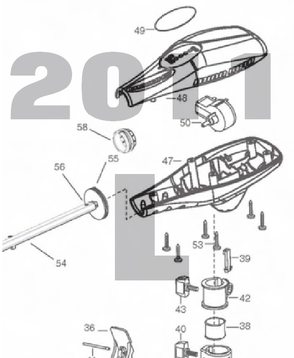 Endura C2 Pro 55 - 55lbs 12V 50A 36" Parts 2011 (L)