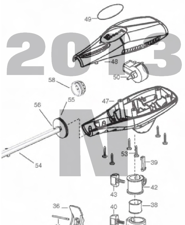Endura C2 Pro 55 - 55lbs 12V 50A 36" Parts 2013 (N)