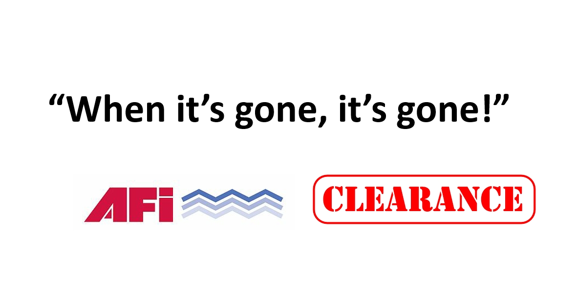 AFI Wipers CLEARANCE While Stocks Last